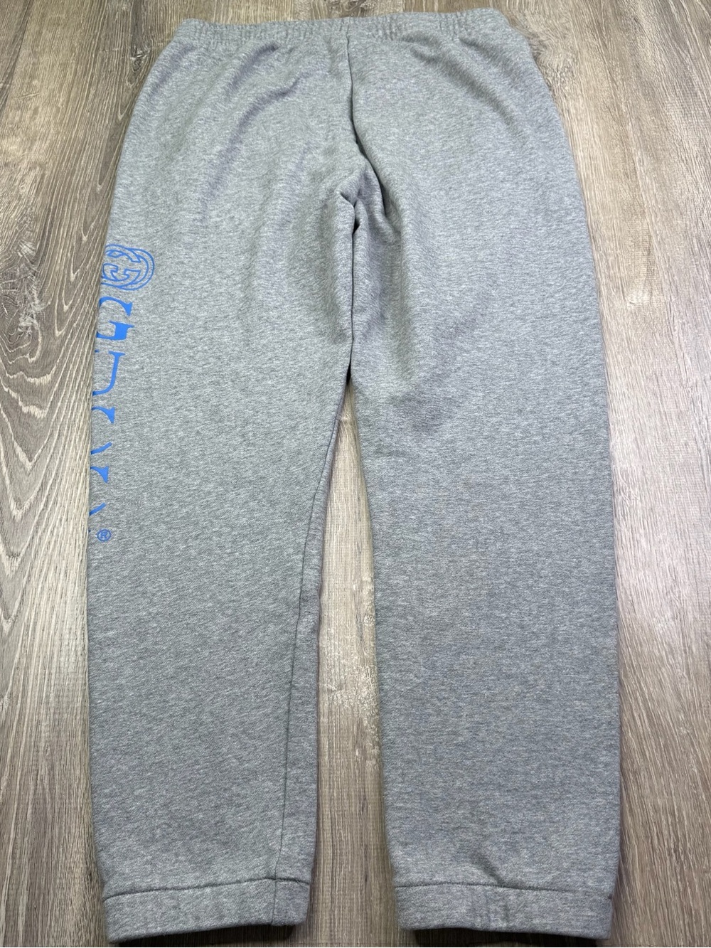 Gucci Gray Sweatpants with Blue Logo Women’s Size L Large - Picture 8 of 16